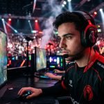 Sentinels VCT 2026 roster reveal pro player in competition booth with headset