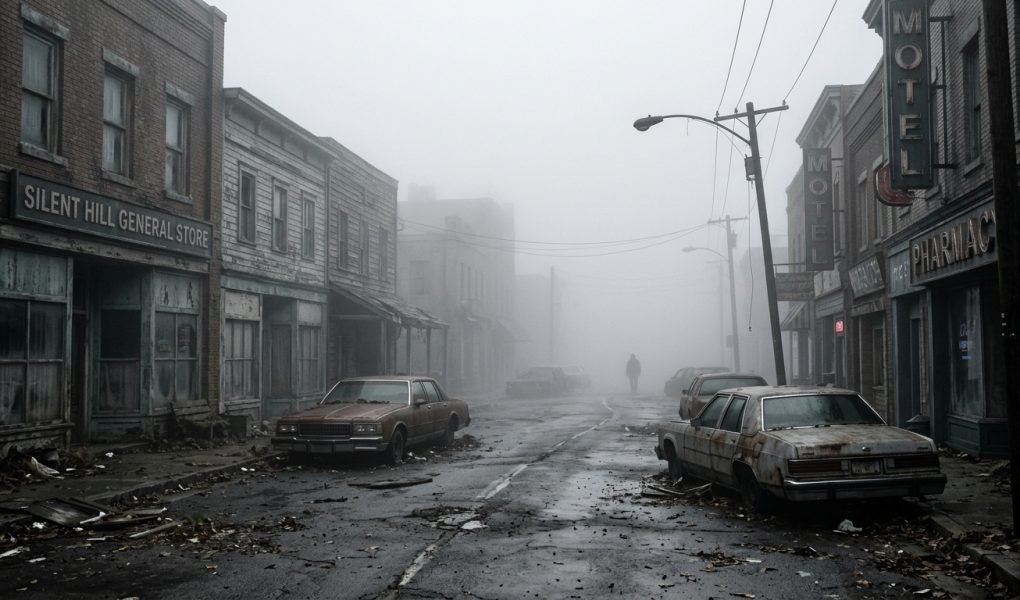 Silent Hill 2 Remake Foggy Town Street Atmosphere 2026